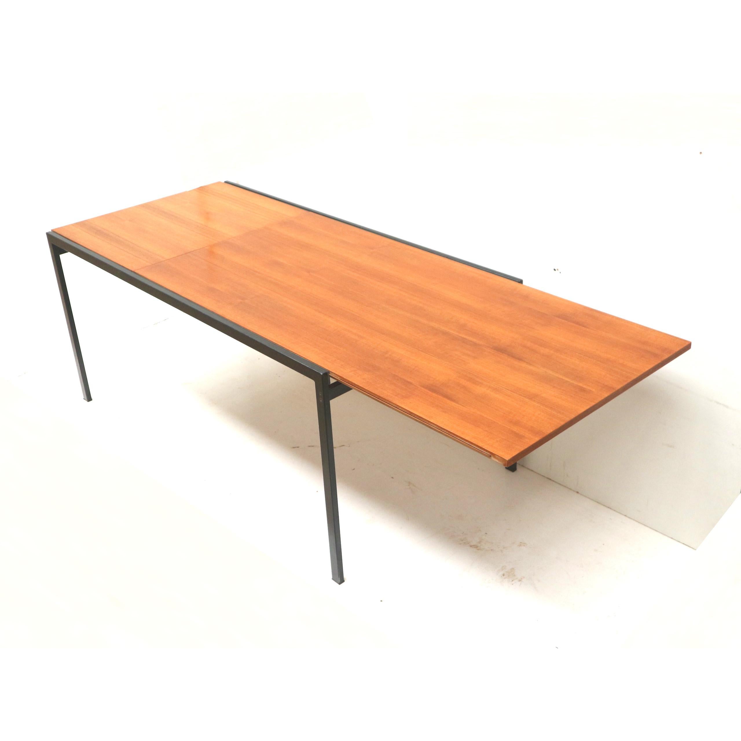 Metal Vintage extendable dining table by Cees Braakman for Pastoe  'Japanese Series'
