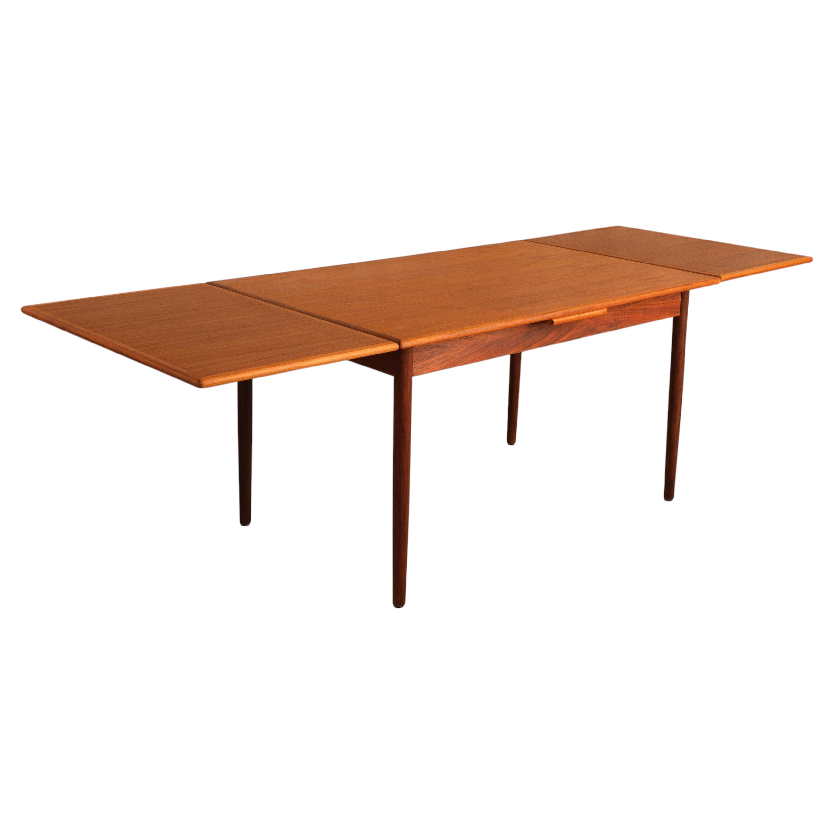 Vintage Extendable Teak Dining Table by Dyrlund, 1970s