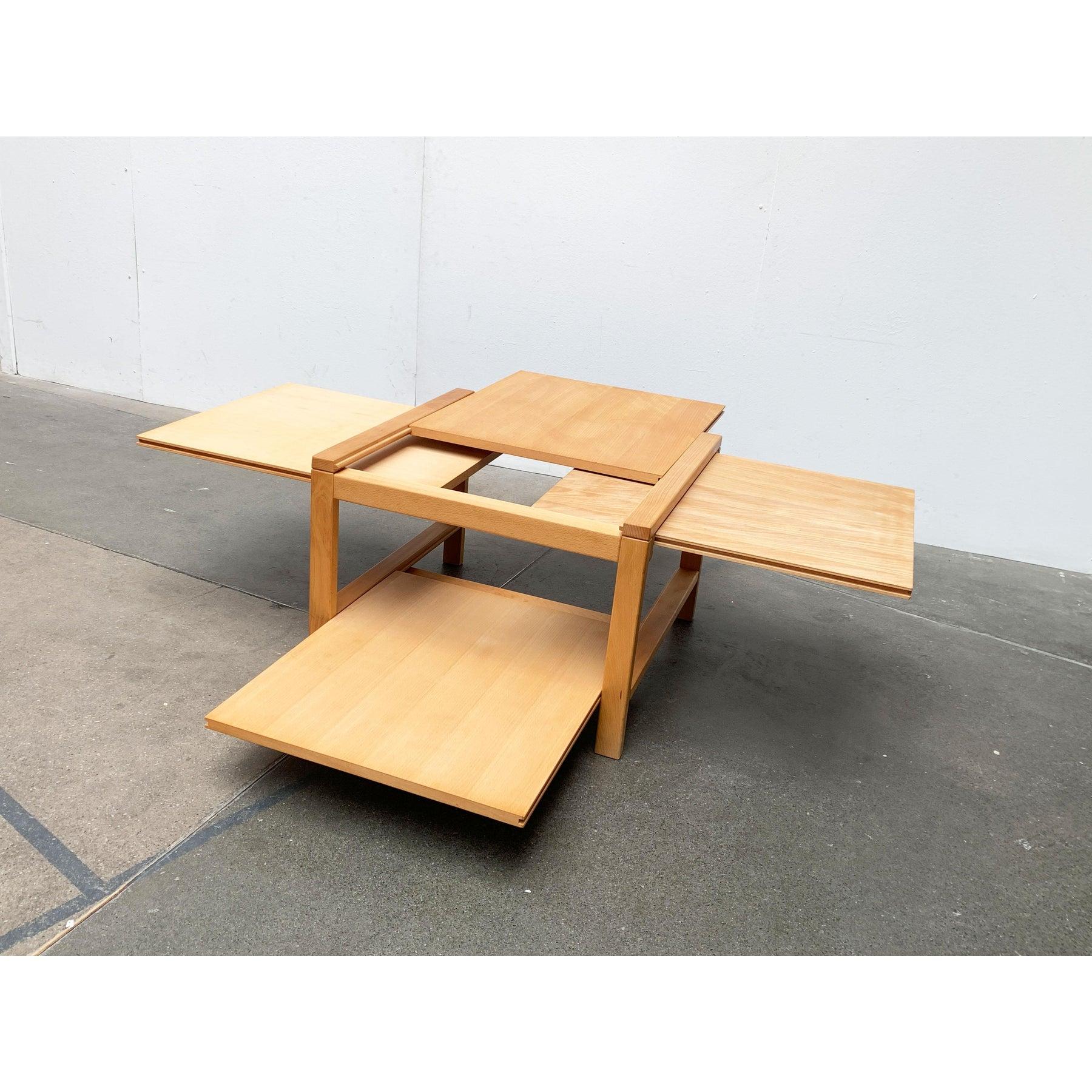 XX secolo Tavolo da divano allungabile in legno vintage, anni '80 in vendita