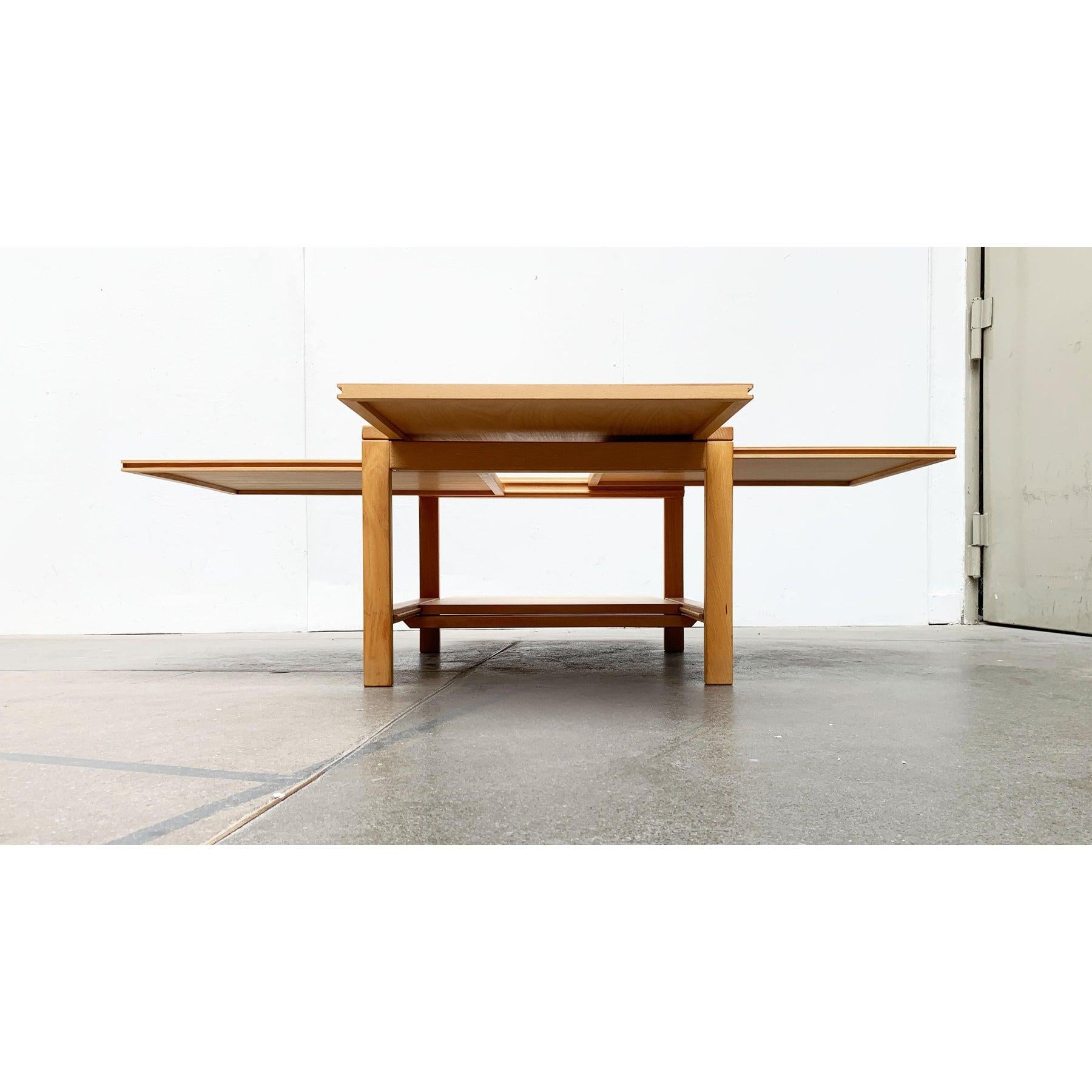 Tavolo da divano allungabile in legno vintage, anni '80 in vendita 1