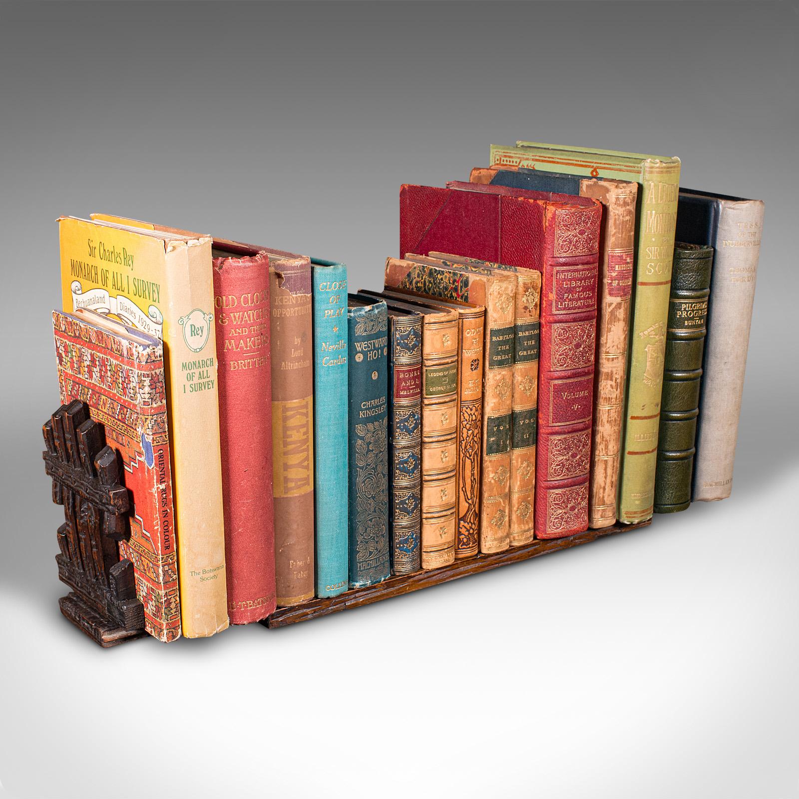 Slide Vintage Anglo Indian, ajustable bibliothèque extensible, Art Déco, 1940 en vente 2