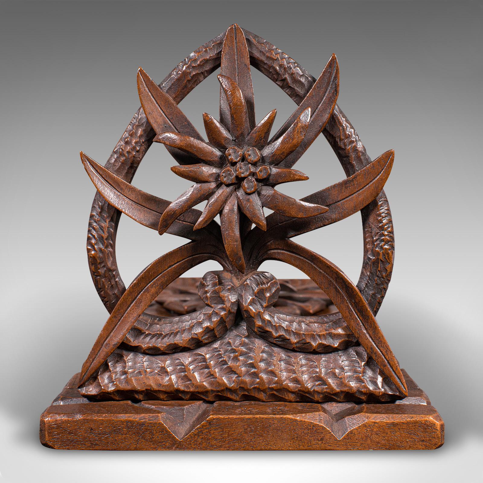 Vintage Extending Book Slide, Anglo Indian, Teak, Decorative Novel Stand, C.1930 For Sale 1