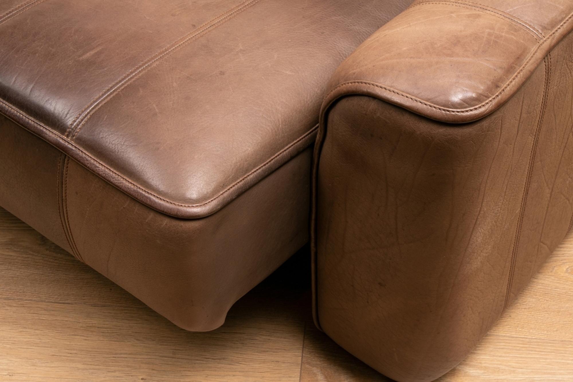 Vintage Extending Leather Sofa by De Sede DS44 2