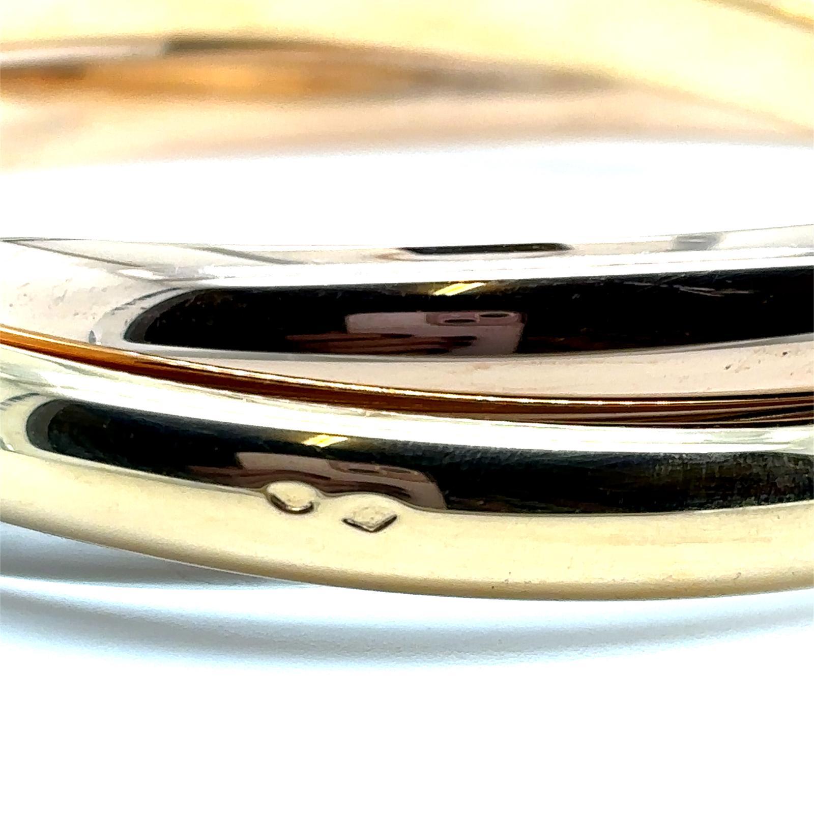 Rétro Bracciale a tre bracciali extra large di Cartier 