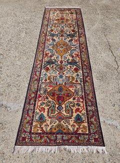 Vintage Extra Large Derbent Kazak Runner annodato a mano con motivo del drago