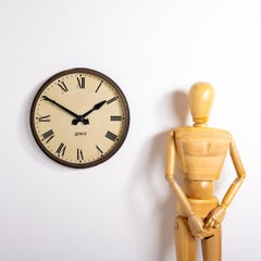Vintage Extra Large Wall Clock with Roman Numerals by Gents of Leicester