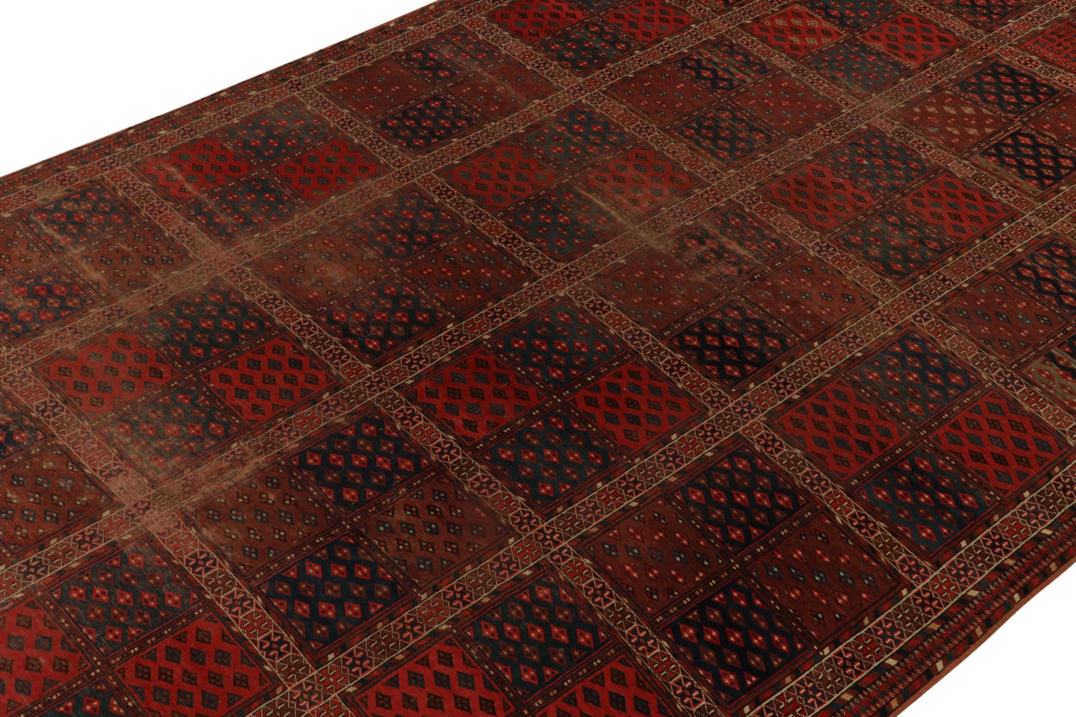Extralanger Kilim-Läufer in Rot mit geometrischen Mustern - Rug & Kilim (Handgeknüpft) im Angebot