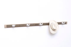 Vintage Extra Long Wall Mount Ceramic Meat Hook Coat Rack