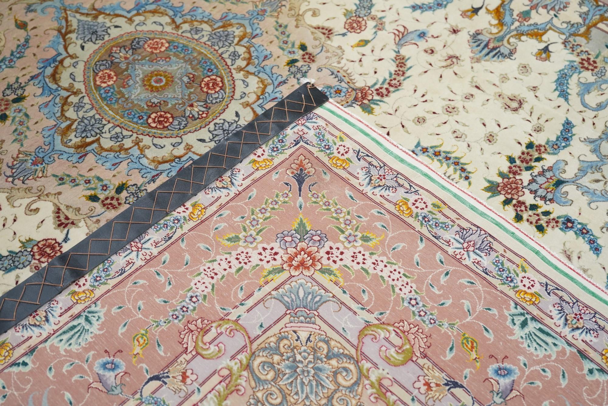 Tappeto Tabriz estremamente pregiato vintage 4'11'' x 6'7'' in vendita 1