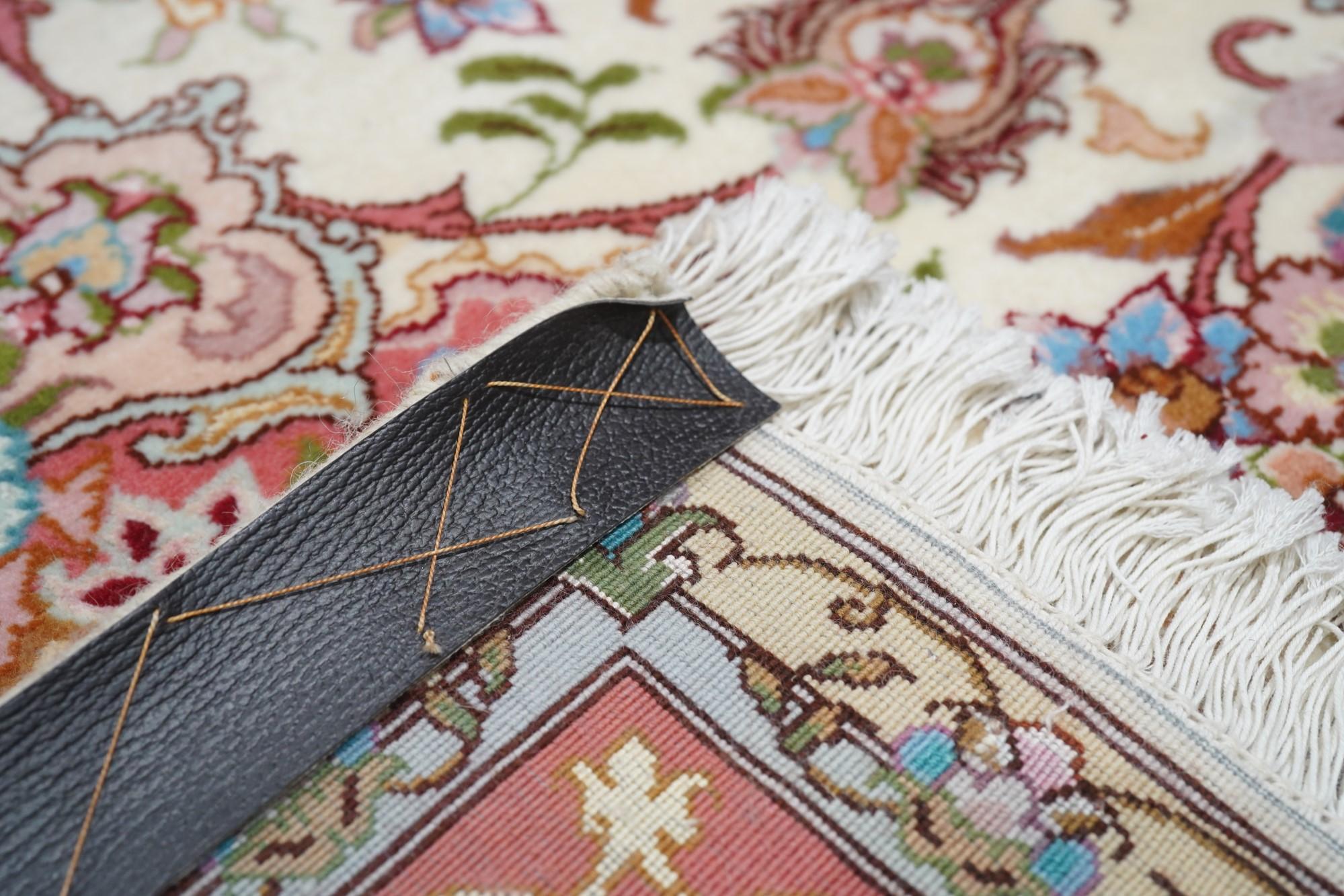 Lana Tappeto Tabriz estremamente pregiato Vintage 5'1'' x 6'11'' in vendita