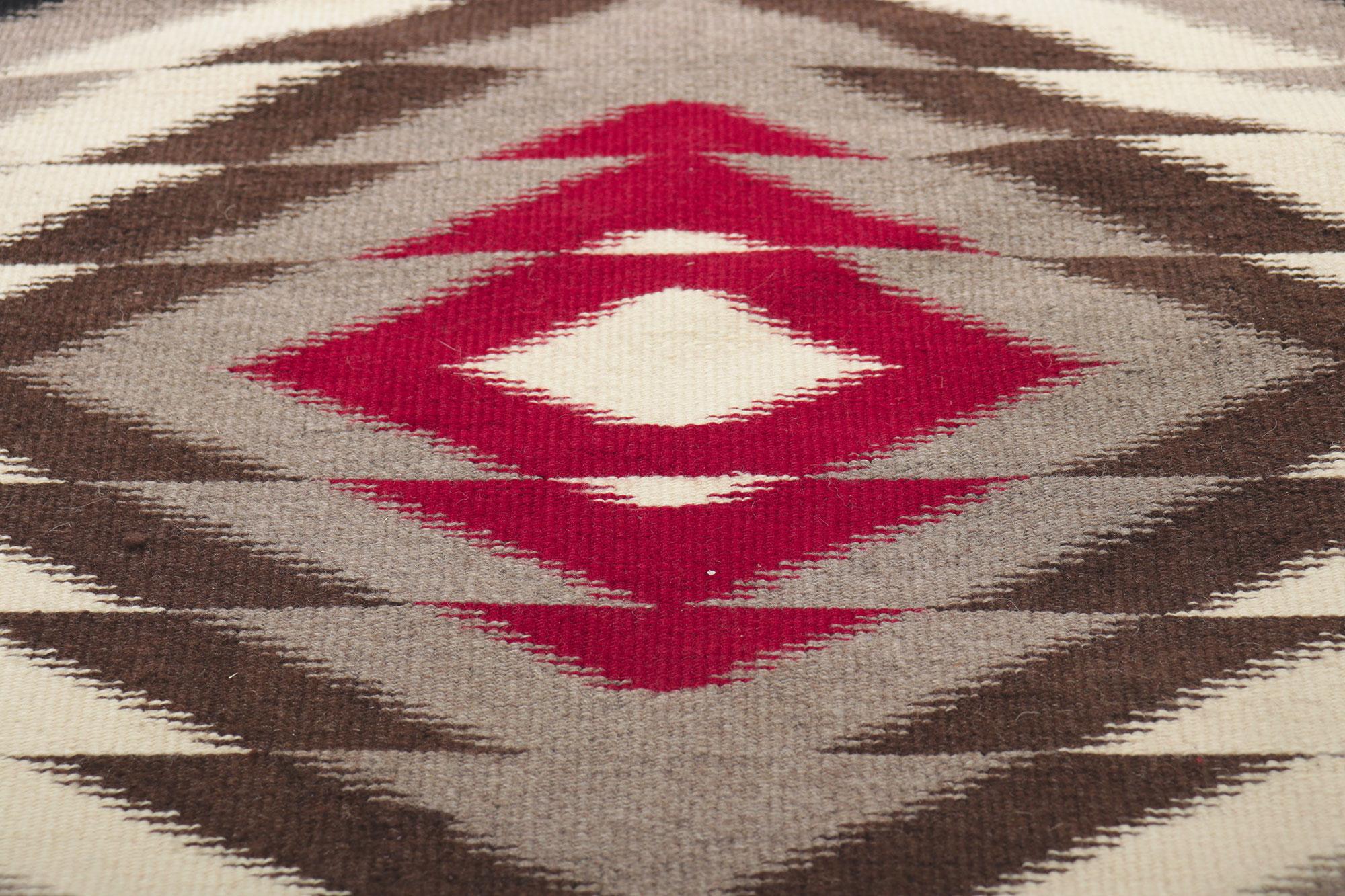 Wool Vintage Eye Dazzler-Optical Navajo Rug For Sale