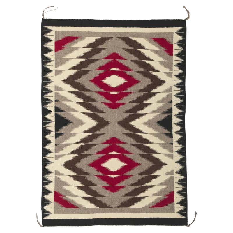 Vintage Navajo-Style Eye Dazzler Rug with Native American Style For ...