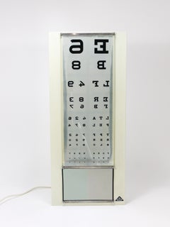 Vintage Eye Doctors Illuminated Eye Test Chart Light Box, Germany 1960s