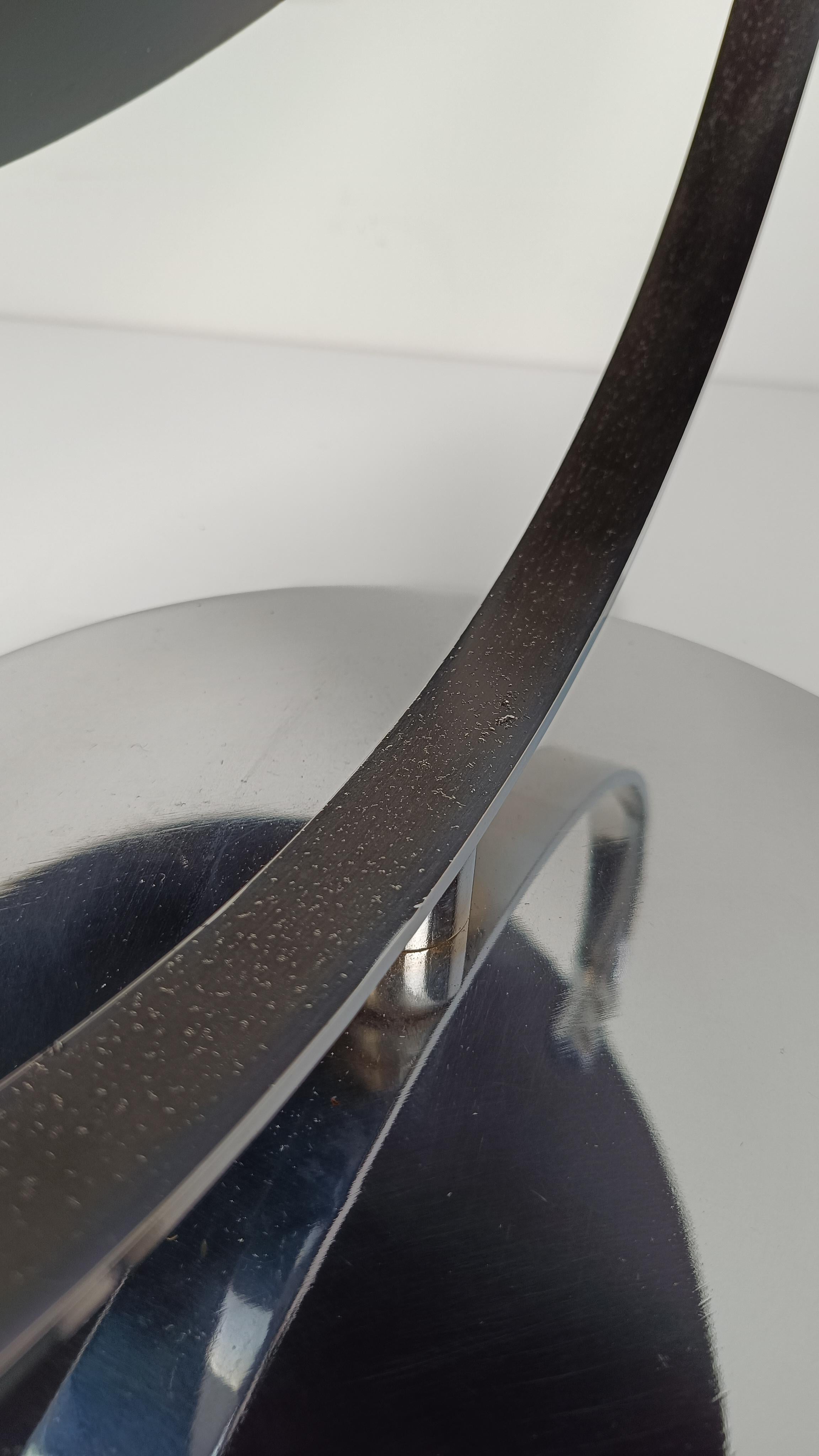 Espejo de mostrador vintage ajustable en metal cromado pulido, años 70 en venta 12