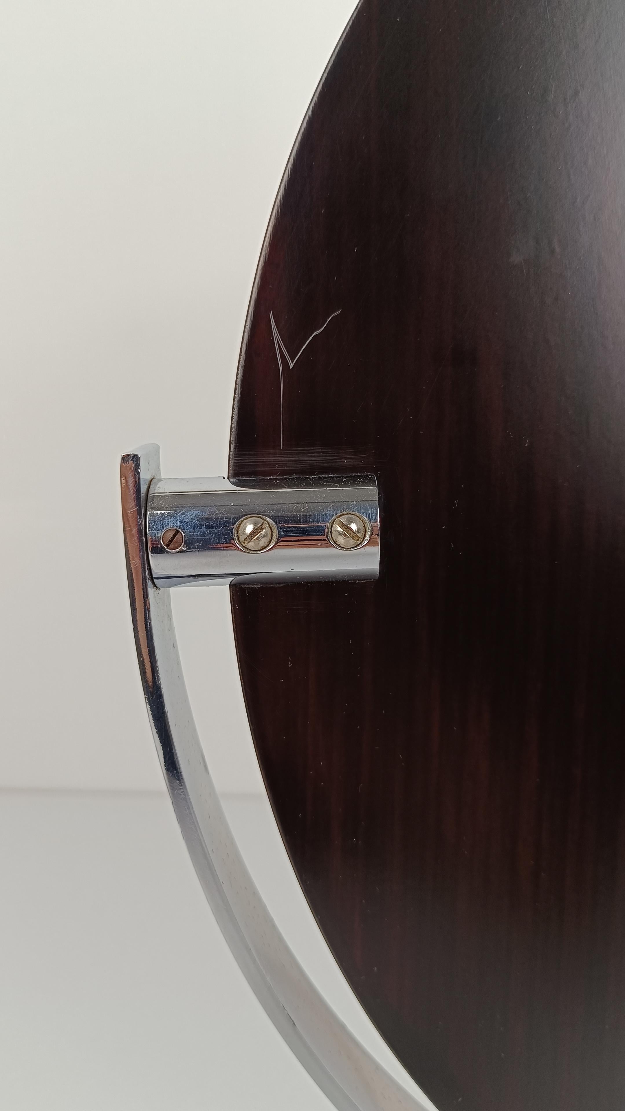 Espejo de mostrador vintage ajustable en metal cromado pulido, años 70 en venta 2
