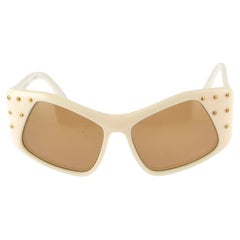 Vintage Brillen cremefarben aus den 80er Jahren - Camille Unglick - Caiman