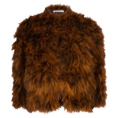 Vintage F/W 1981 Yves Saint Laurent Orange Burnt Marabou Feather Jacket