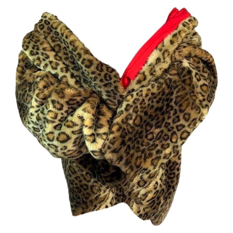 Vintage F/W 1991 Dolce & Gabbana Runway Faux Leopard Fur Jacket
