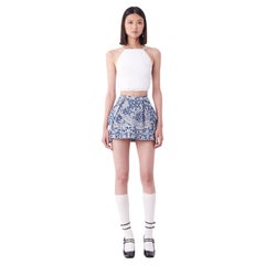Vintage F/W 1992 ‘Always On Camera’ Lace Print Denim Mini Skirt