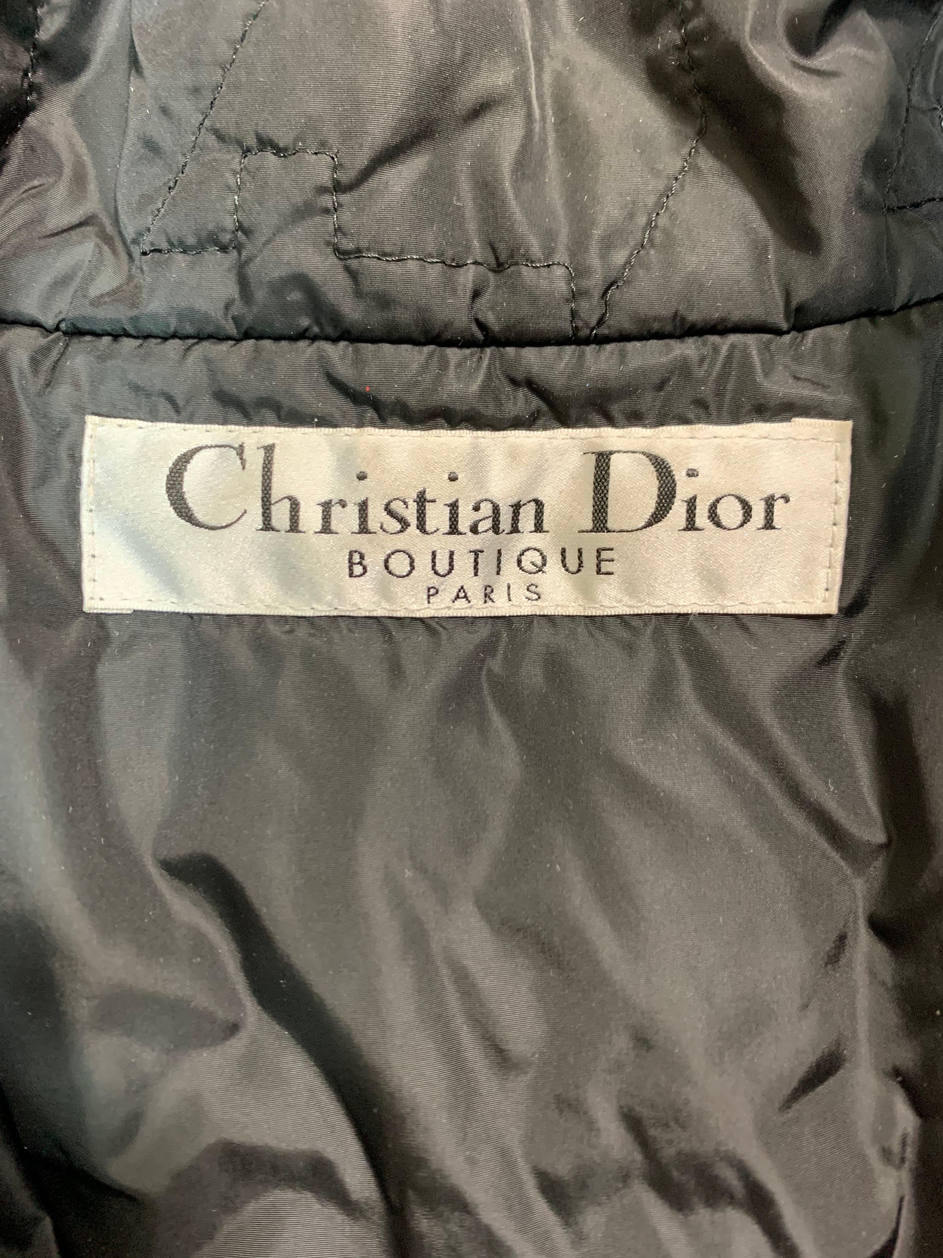 Women's Vintage F/W 1997 Christian Dior John Galliano Black Cropped Puffer Jacket