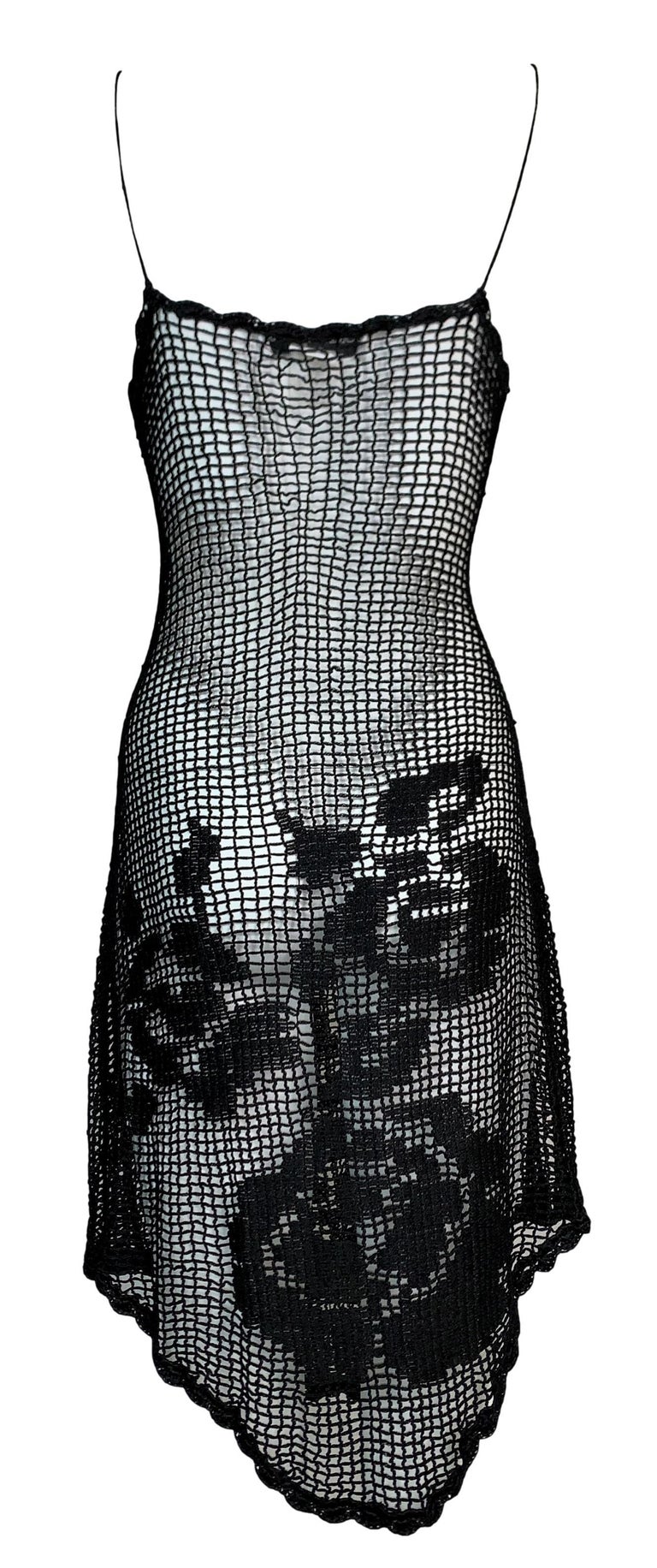 Jupe Vintage Dolce & Gabbana Des Années 90 - Dentelle Transparente (Sheer) - Taille S - État Très Bon