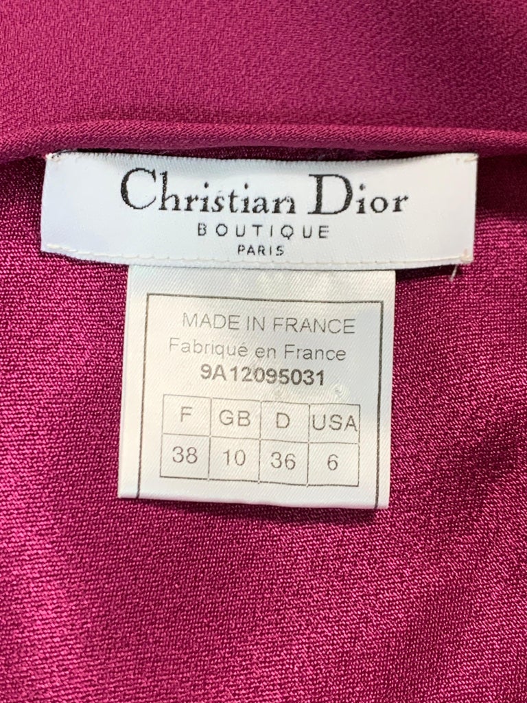 Vintage F/W 1999 Christian Dior John Galliano Magenta High Slit Gown ...