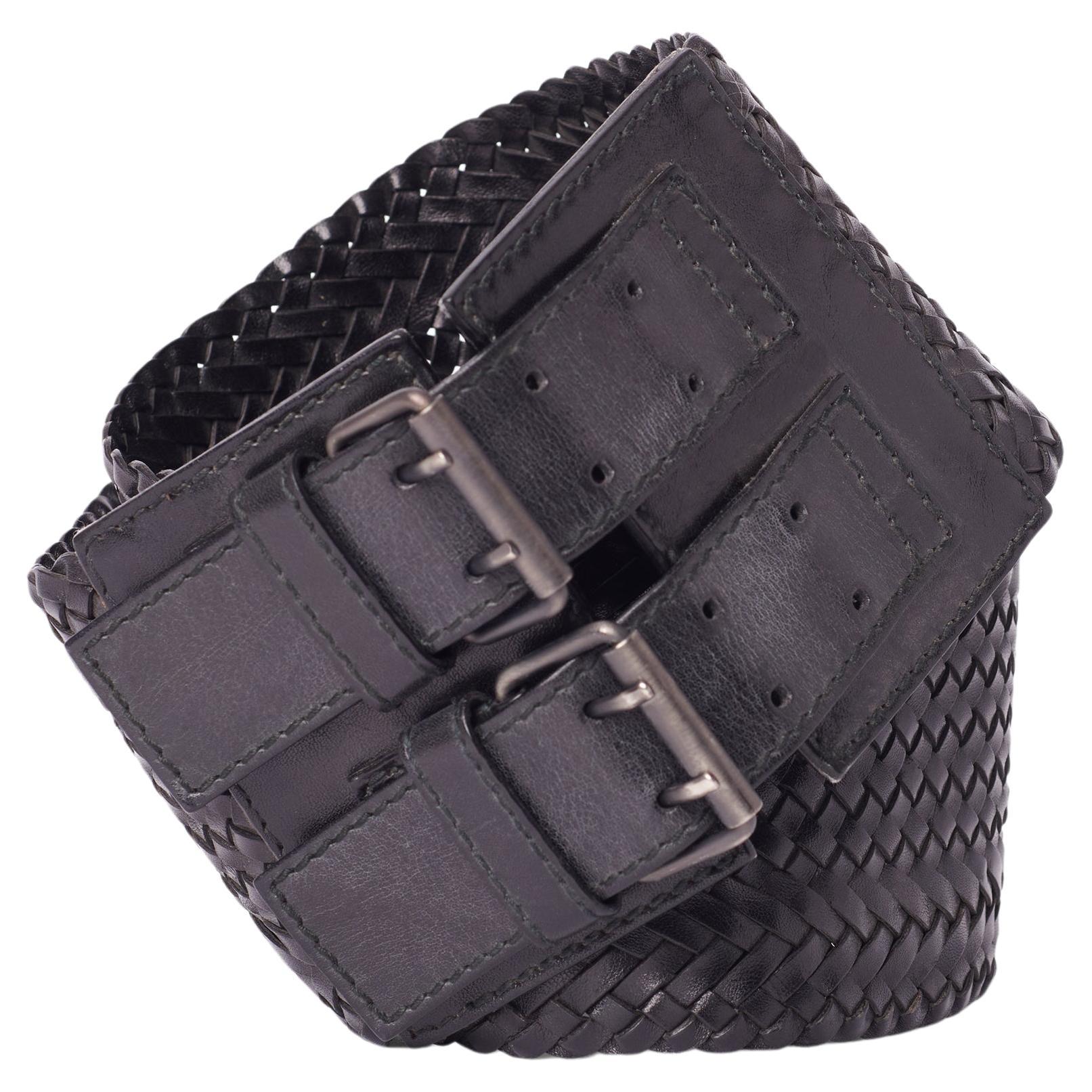 Vintage F/W 2001 Cinturón de cuero trenzado gitano