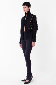 Vintage Tom Ford for Yves Saint Laurent F/W 2001 Ruched Black Shirt
