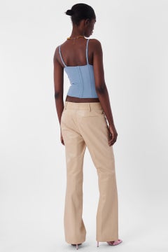 Vintage Christian Dior by John Galliano F/W 2002 Blue Denim Lace Corset