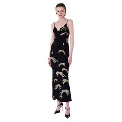 Vintage Roberto Cavalli F/W 2002 Cheetah Print Bodycon Maxi Dress
