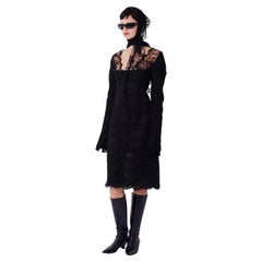 Vintage F/W 2002 Rare Runway Black Lace Dress