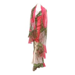 Vintage F/W 2003 John Galliano for Christian Dior Patchwork Silk Gown