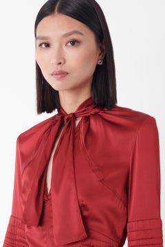 Vintage F/W 2003 Red Silk Corset Blouse