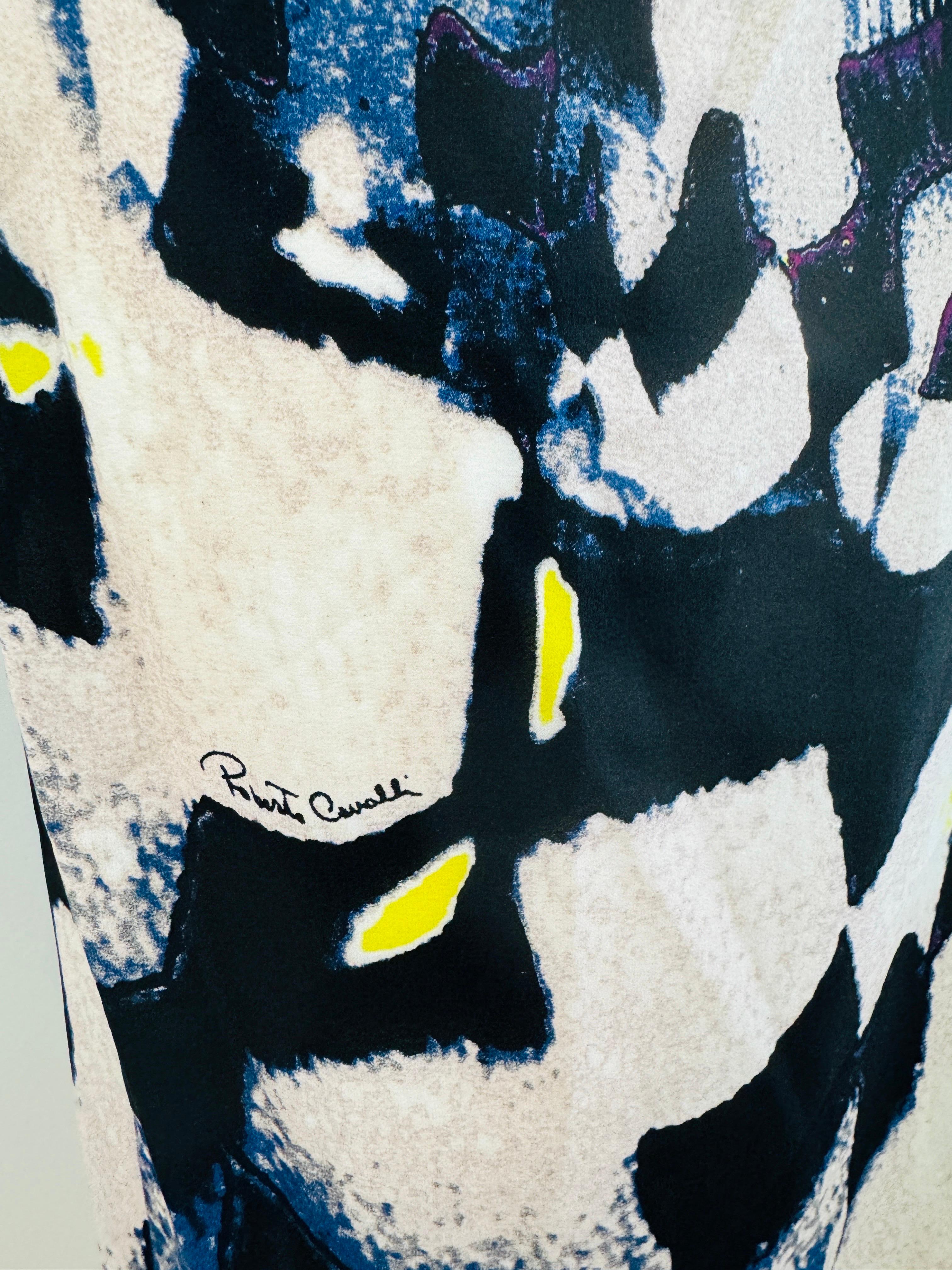 Vintage F/W 2003 Y2K Roberto Cavalli Geometric Dress Zipper Midi Dress For Sale 8