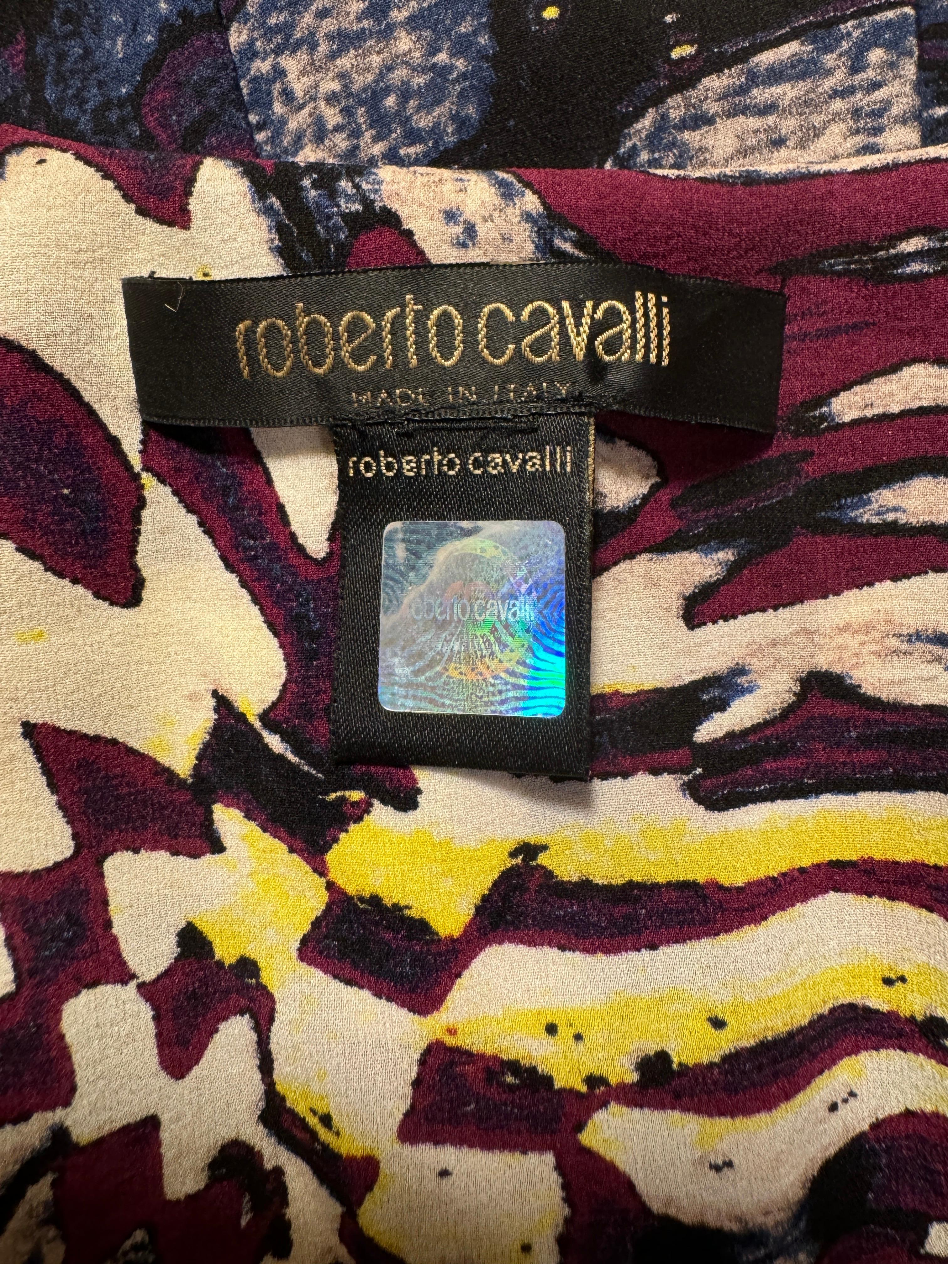 Vintage F/W 2003 Y2K Roberto Cavalli Geometric Dress Zipper Midi Dress For Sale 9
