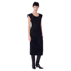 F&F Vintage Tom Ford for Yves Saint Laurent A/I 2004 Vestito Midi Nero