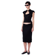 Vintage Tom Ford for Yves Saint Laurent F/W 2004 Black Silk Co-ord Set