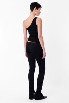 Vintage Tom Ford for Gucci F/W 2004 Black Silk Ruched Trousers