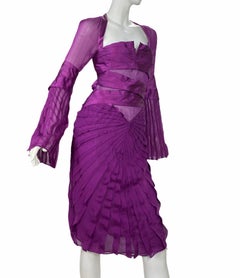 Vintage F/W 2004 Look #27 Tom Ford for Gucci Silk Dress Italian 42
