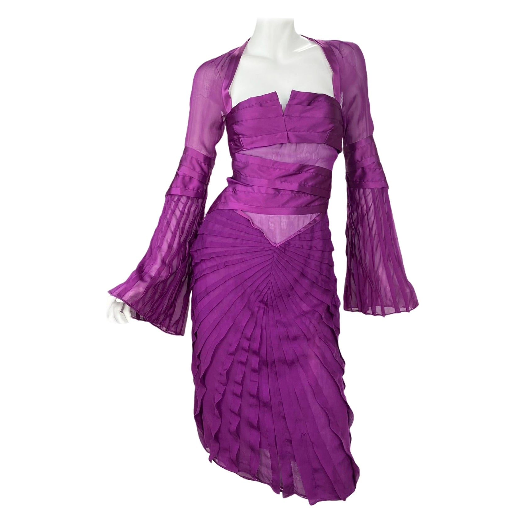 Vintage H/W 2004 Look #27 Tom Ford für Gucci Seidenkleid, Vintage im Angebot