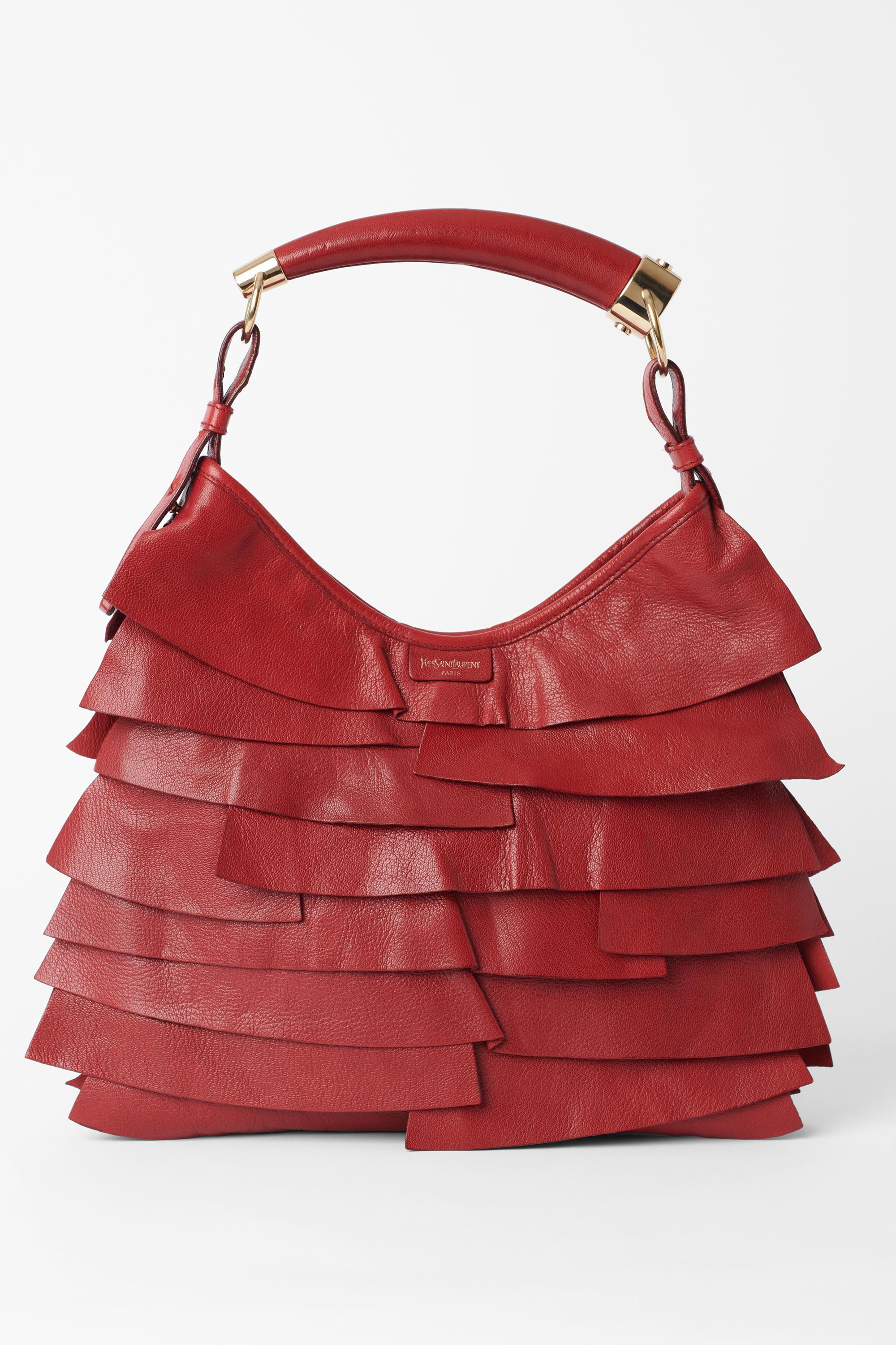 Vintage F/W 2004 Red St Tropez Ruffled Bag In Excellent Condition In London, GB