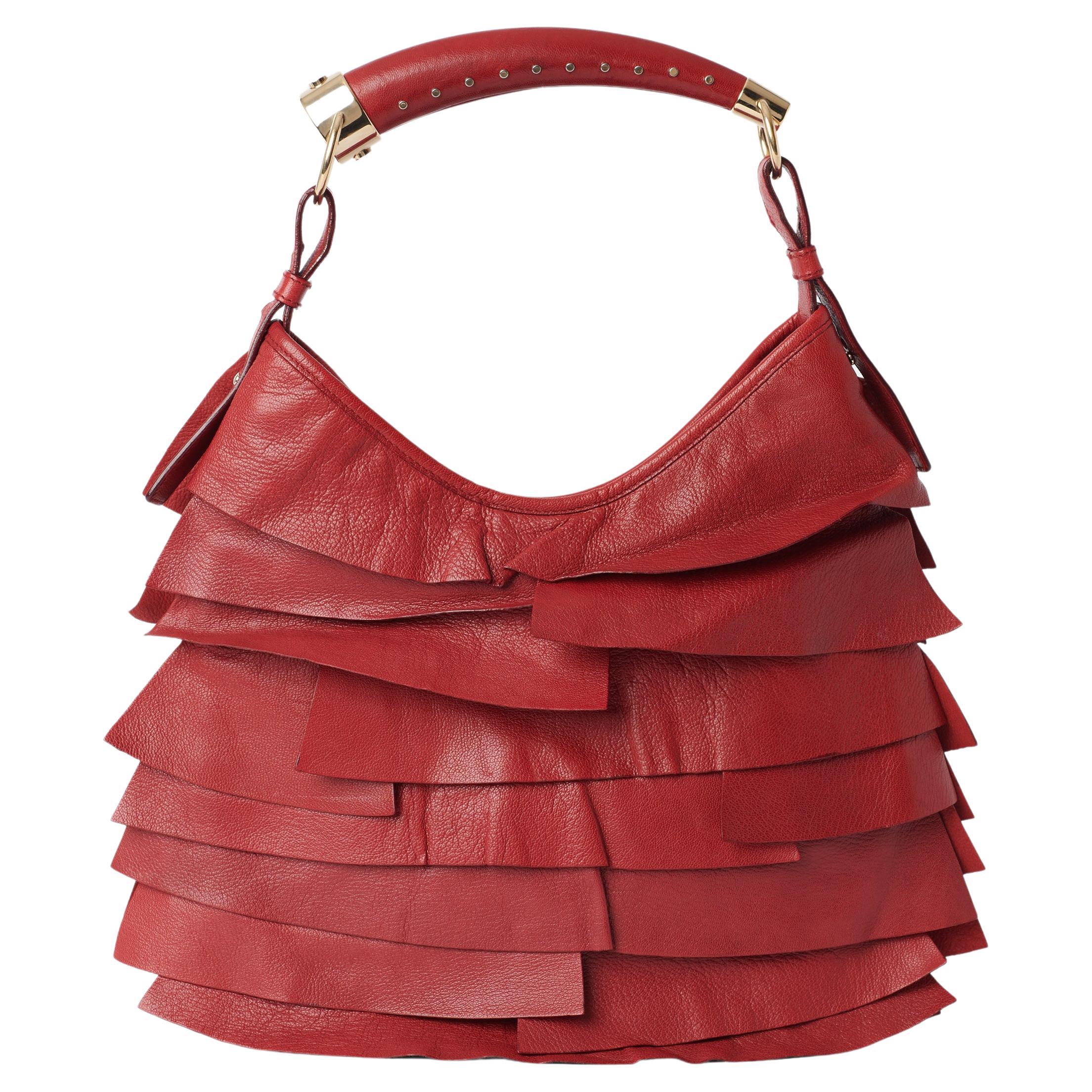 Vintage F/W 2004 Red St Tropez Ruffled Bag