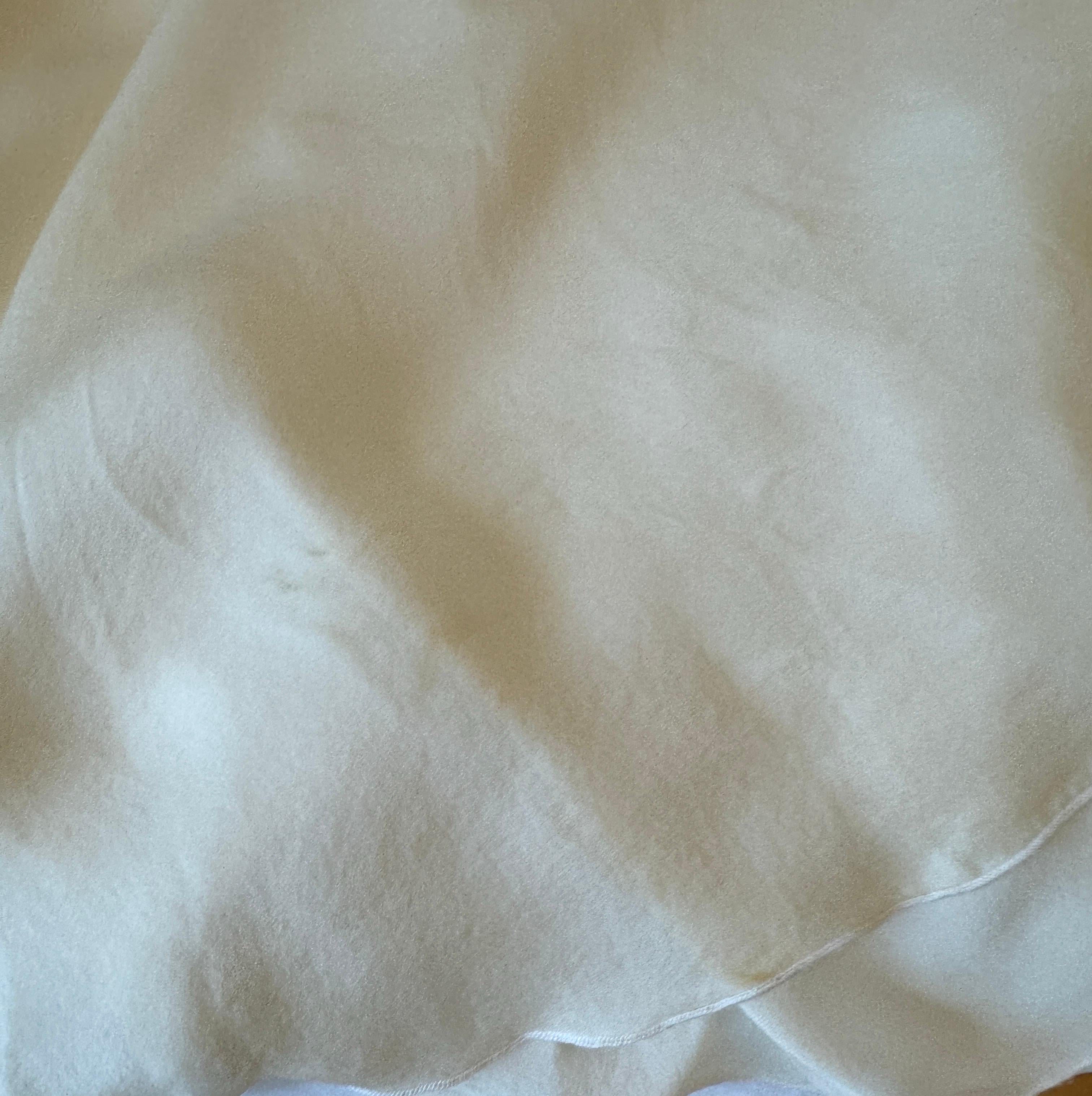 Vintage F/W 2006 Roberto Cavalli White Silk Runway Fan Dress Gown Wedding For Sale 11