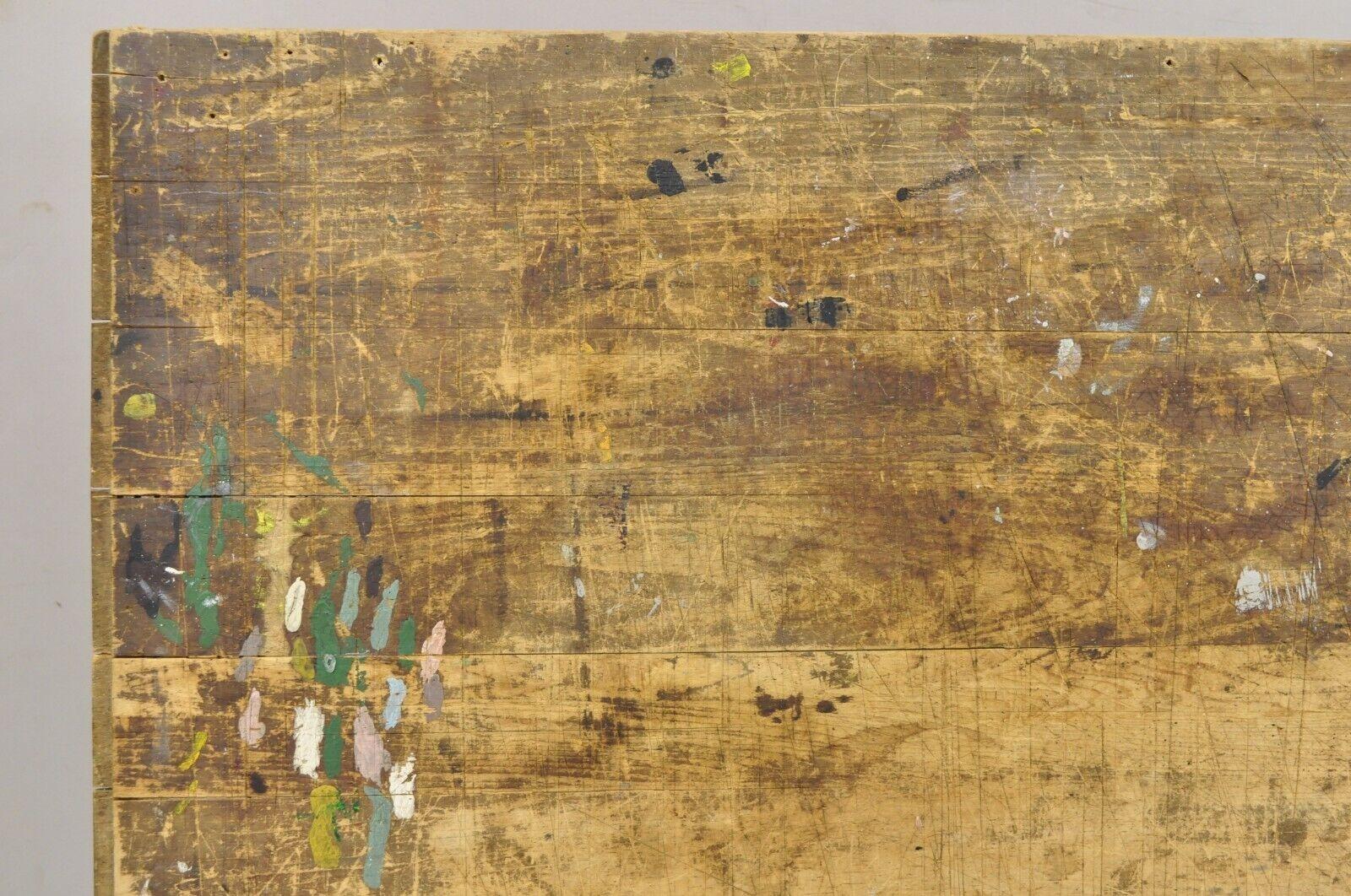 XX secolo Vintage F. Weber Co Tavolo da disegno regolabile in legno di pino e ghisa in vendita