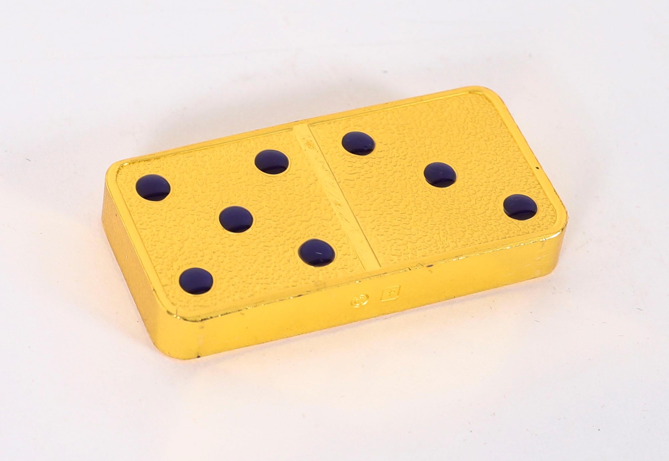 Vintage Faberge Cased Gold Plated Imperial Dominoes Set 20th Century en vente 4