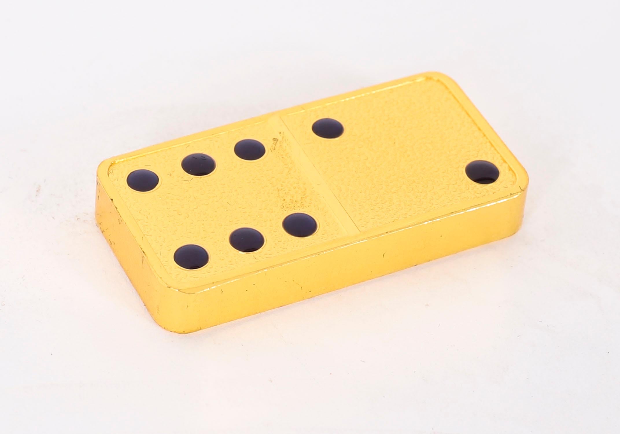 Vintage Faberge Cased Gold Plated Imperial Dominoes Set 20th Century en vente 5