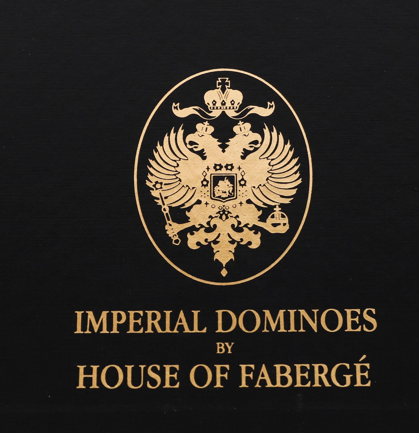 Vintage Faberge Cased Gold Plated Imperial Dominoes Set 20th Century Bon état - En vente à London, GB