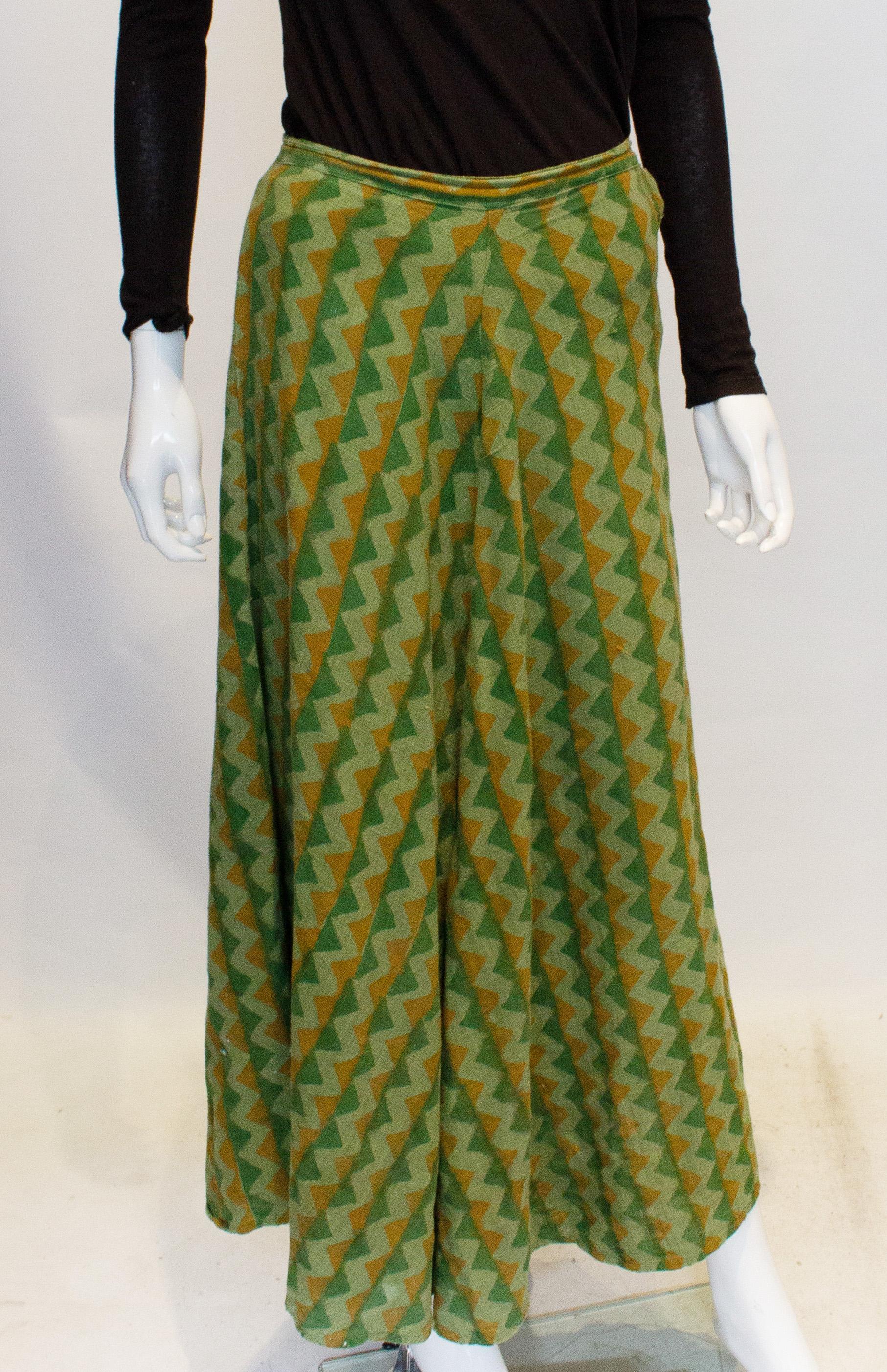 Vintage Fabindia Cotton Skirt In Good Condition In London, GB