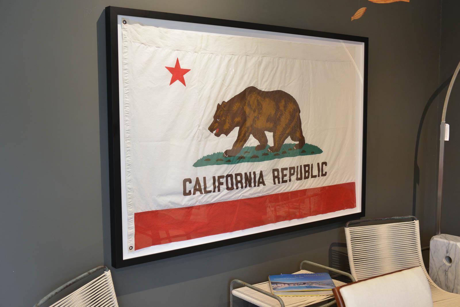 framed california flag