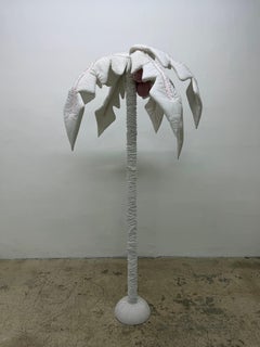 Vintage Fabric Coconut Palm Tree Sculpture, 1990s
